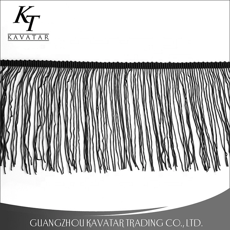 Wholesale Black Classic Tassel Polyester Fringe Trim