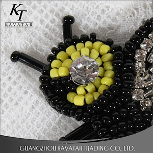 Kavatar Custom Design Insect Design Sequins Beaded Bee Patch For Decoration
