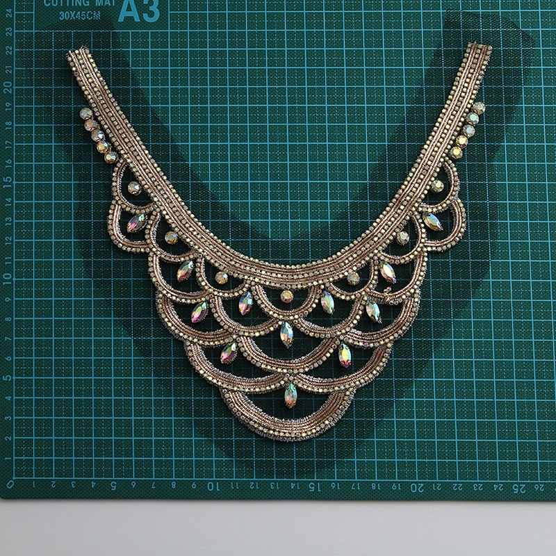 wholesale 3d patches rhinestone Sew on patches custom  for clothing big patches