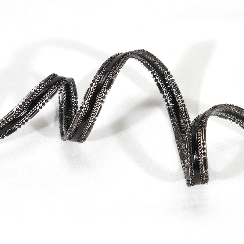 China Supplier Black Plastic Beads Iron On Hotfix Rhinestone Trim
