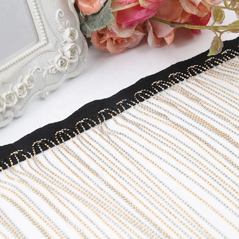bead fringe fringe rhinestones beaded fringe trim crystal