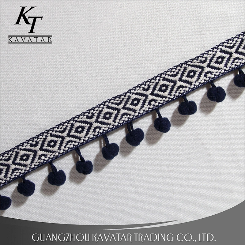 Garment accessories ball fringe trim for decoration,wholesale india pom pom trim