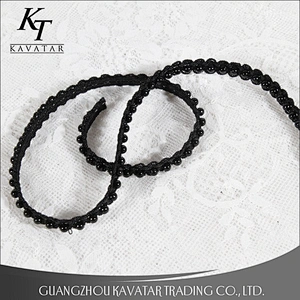 Cheap Price Wholesale Black Beaded Braided Trim Tape For Clothing