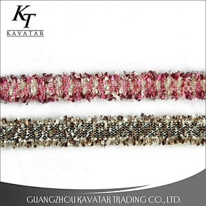 Fashion embroidery ribbon wholesale colorful ribbon tassel trimming
