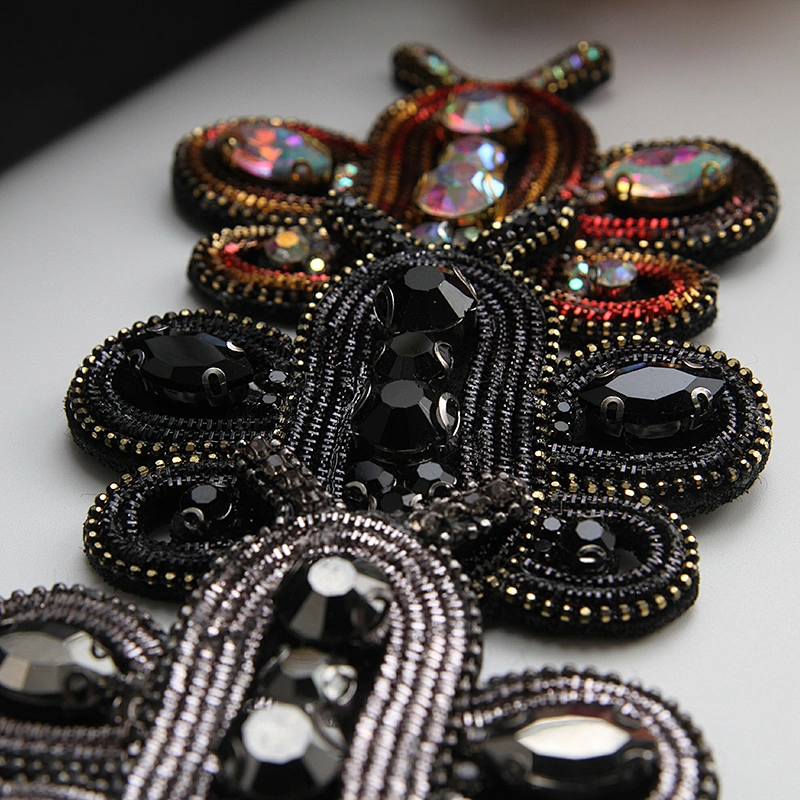custom bee pom beaded perfume bottle patches 3d rhinestones patches Stick-On patches for clothing Handmade Beaded