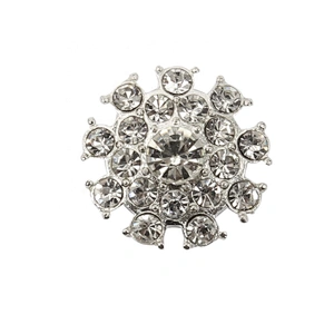 Kavatar Cheap Wholesale Fancy Round Diamante Crystal Rhinestone Buttons