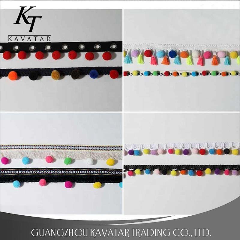 Best Seller New Design pompom Trimming For Dress