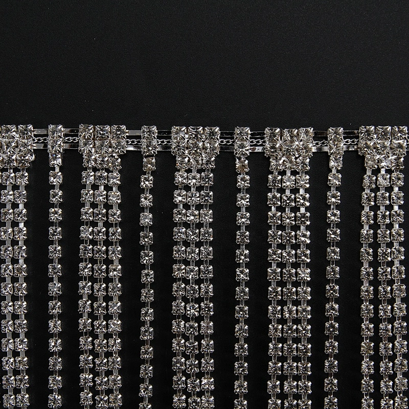 wholesale cheap Beaded Fringe Decorative bling bling decorative rhinestone trim rhinestone chain trim