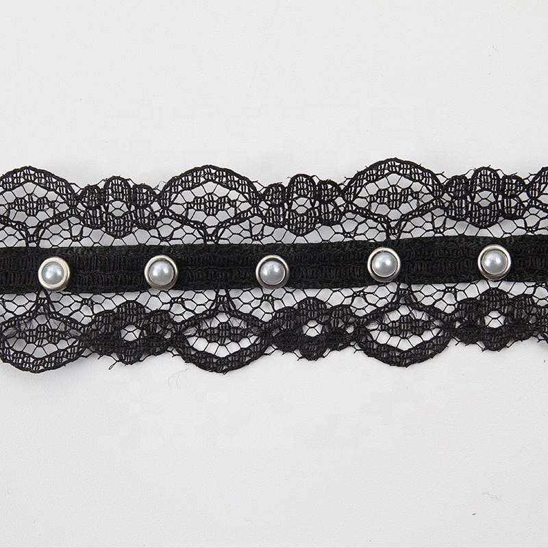 Wholesale Polyester  Bead Trimming Design Lace Trims