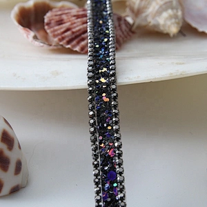 Decorative Copper rhinestone Chain edged hot fix trim motif designs