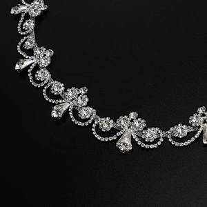 Kavatar Fashion Wholesale Fringe Rhinestone Cup Chain For Clothes