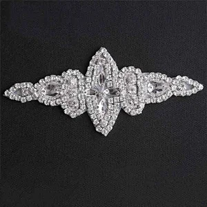 A lot of pearls and crystal sew on voile fabric for wedding dress accessories
