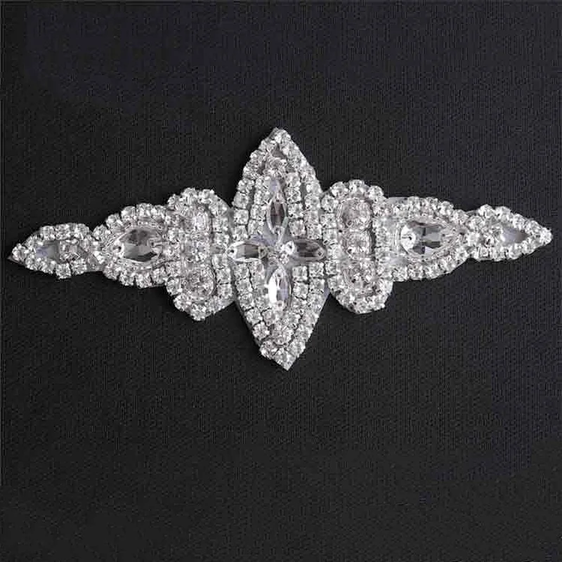 A lot of pearls and crystal sew on voile fabric for wedding dress accessories