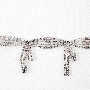 Kavatar Factory Wholesale Crystal Rhinestone Cup Chain Trim For Clothing