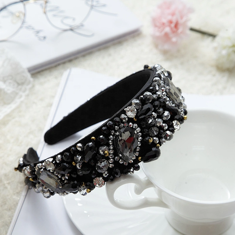 Korean version of INS rhinestone hairband  color set diamond  headbands for women 2020 Party hairband