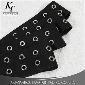 Newest design eyelet trim double rows white eyelet leather trim for garment,shoe,bags,etc