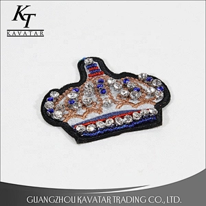Beautiful Crown Shape Beaded Crystal Patches