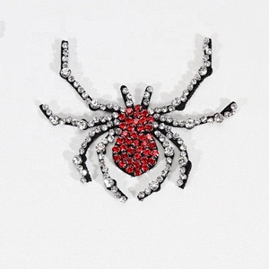 Kavatar Beautiful Red Shape Stone Spider Patches For Garment