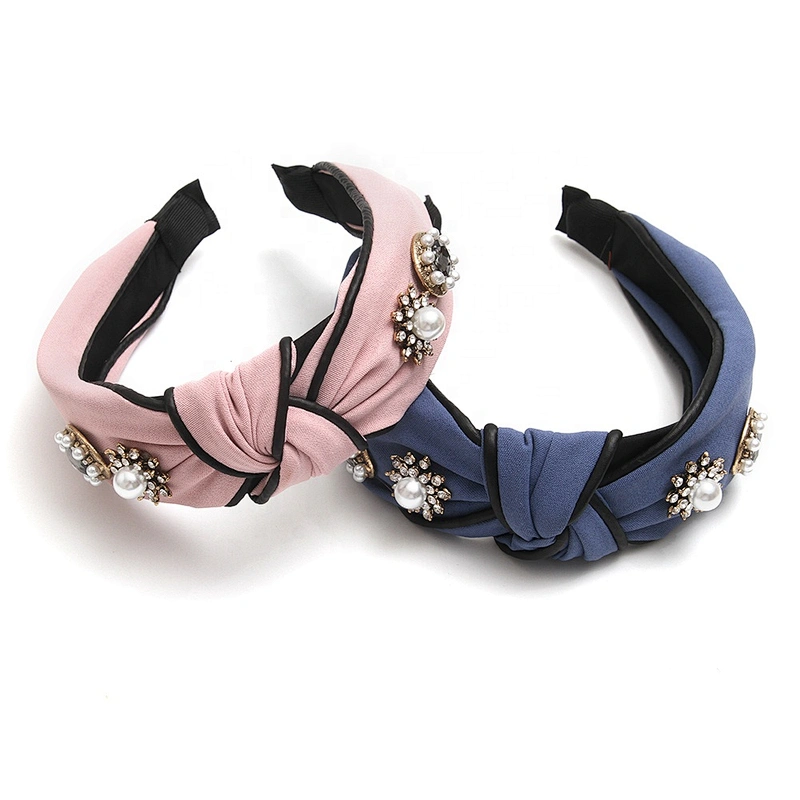 European and American fashion headbands  2020  pearl headband winter headband for girls hair accessories