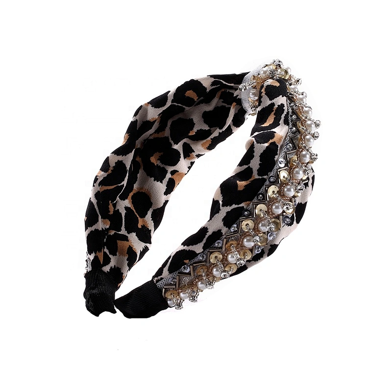 Wholesale pearl beads rhinestone fashion handmade party girl headband hair band hair accessories women hair hoops