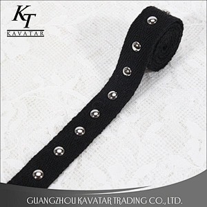 New fashion design Copper decorative rivets ribbon for garment trims
