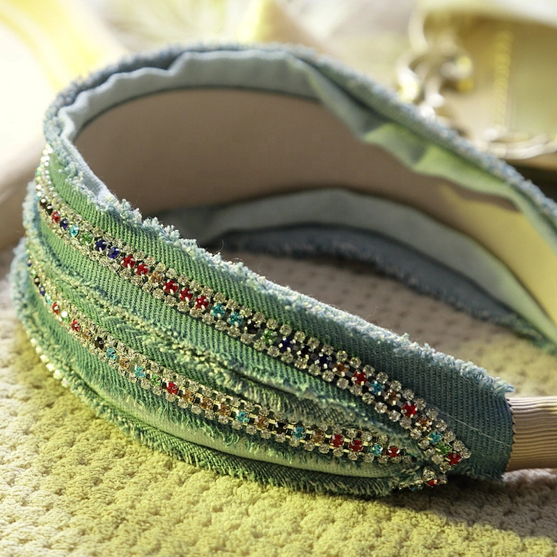wholesale headband  headbands for women 2020 latest hairband designs rhinestone hair accessories jean headband