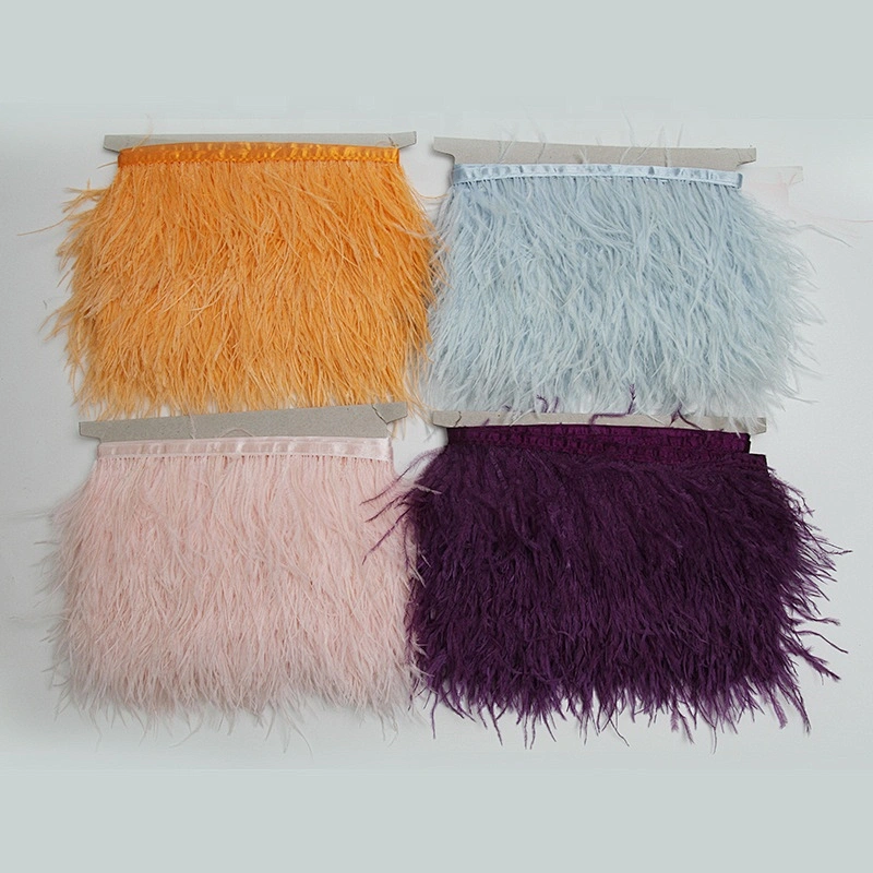 KAVATAR High quality ostrich feather decoration dress dress shoe hat ribbon feather decoration party trim craft