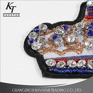 Beautiful Crown Shape Beaded Crystal Patches