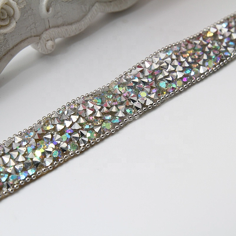 1.5cm hotfix rhinestone crystal ab tape pointback stone hotfix transfer for decoration