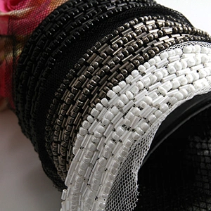 wholesale beaded trim in trimming crystal beaded Lace trim Sew on Clothes Accessories