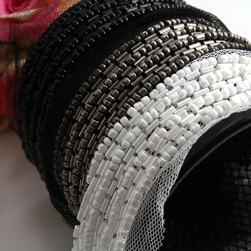wholesale beaded trim in trimming crystal beaded Lace trim Sew on Clothes Accessories