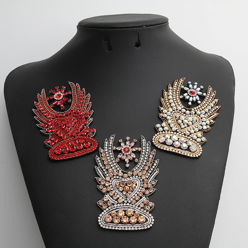 wholesale rhinestone applique ID patches for clothing patches for clothing 3D patch