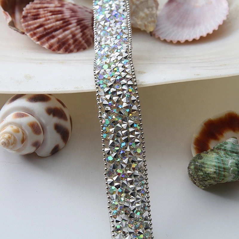 1.5cm hotfix rhinestone crystal ab tape pointback stone hotfix transfer for decoration