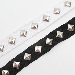 Studs diy handmade costume dress sewing trim Shoelace Net Cord Sewing Garment Accessories ribbon Design Rivet Trims