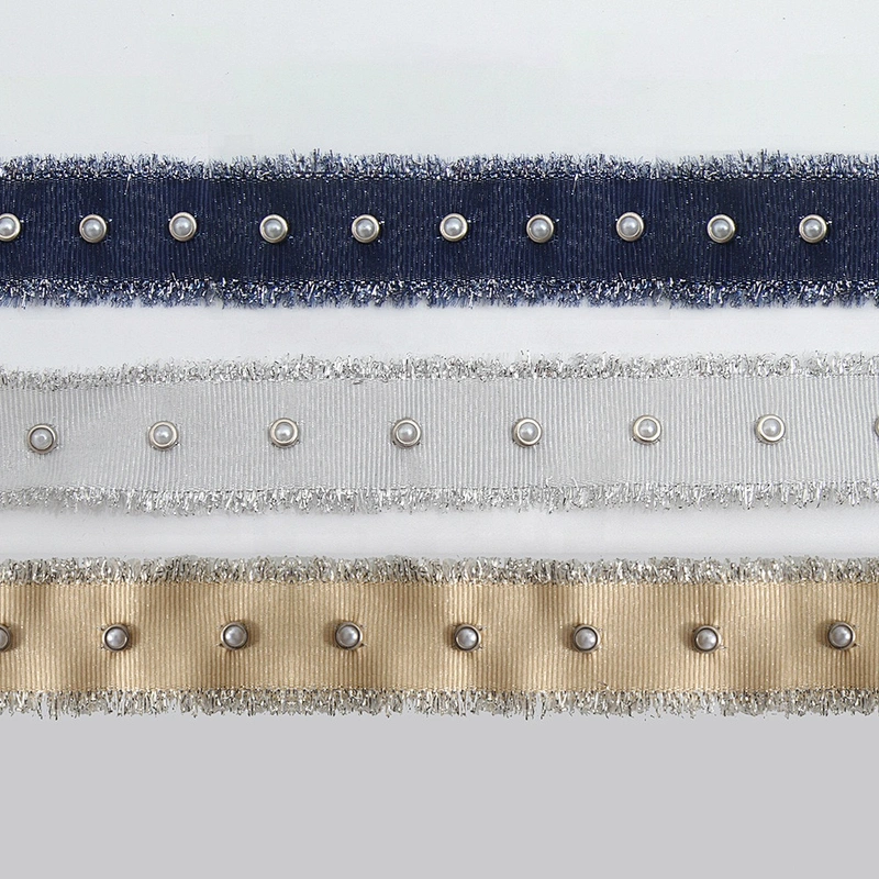 Studs Bead ribbon trim lace trim ribbon diy handmade costume dress sewing Copper Rivet Design Lace Trims