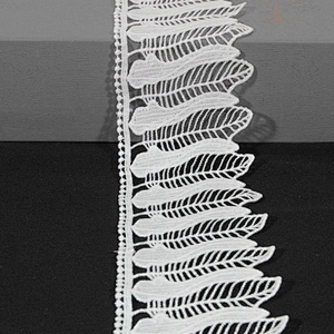 Hot sell leaf feather shape battenburg lace trim for women dress