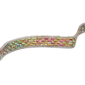 Factory wholesale Banding Trim hotfix   rhinestones trimming   for shoes  for Clothing for hat bead  Glass to   trimming transfers