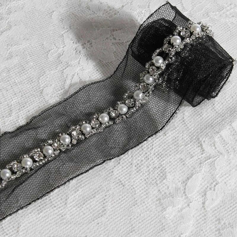 Wholesale 5cm Wide Beaded Tape Diy Wedding Decoration Materials Lace Trim