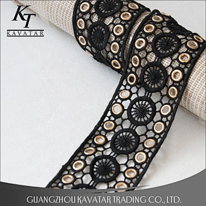 Attractive Eyelet Lace Trim Polyester For Garment Decoration