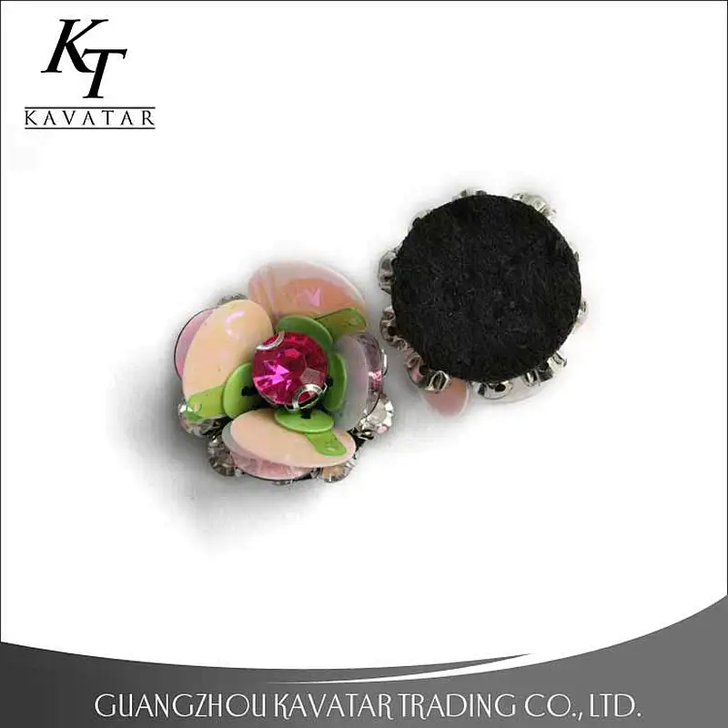 Handmade Artificial 4cm 3d Sequin Flowers For Decorative