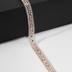 1cm Accessories Ball Decorated Rhinestone Beaded Hotfix Transfer Trim for Clothes Shoes etc