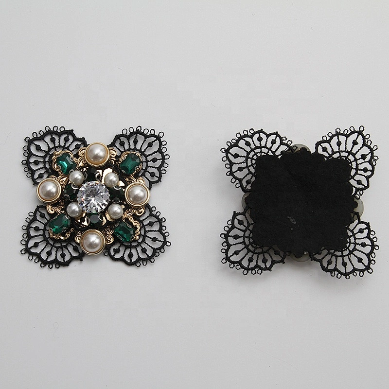 Multi Color Iridescent Flower Floral Flatback Rhinestones Beads Patches