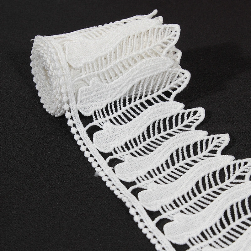 Hot sell leaf feather shape battenburg lace trim for women dress