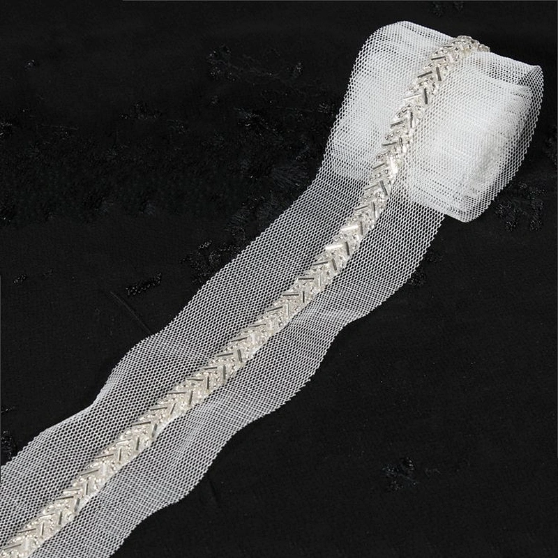 New Style Embroidery Mesh Beaded Lace Trims