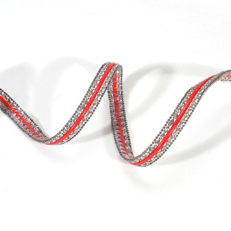 Custom Red Iron on Accessories Chained Rhinestone Heat Transfer Trim Ribbon