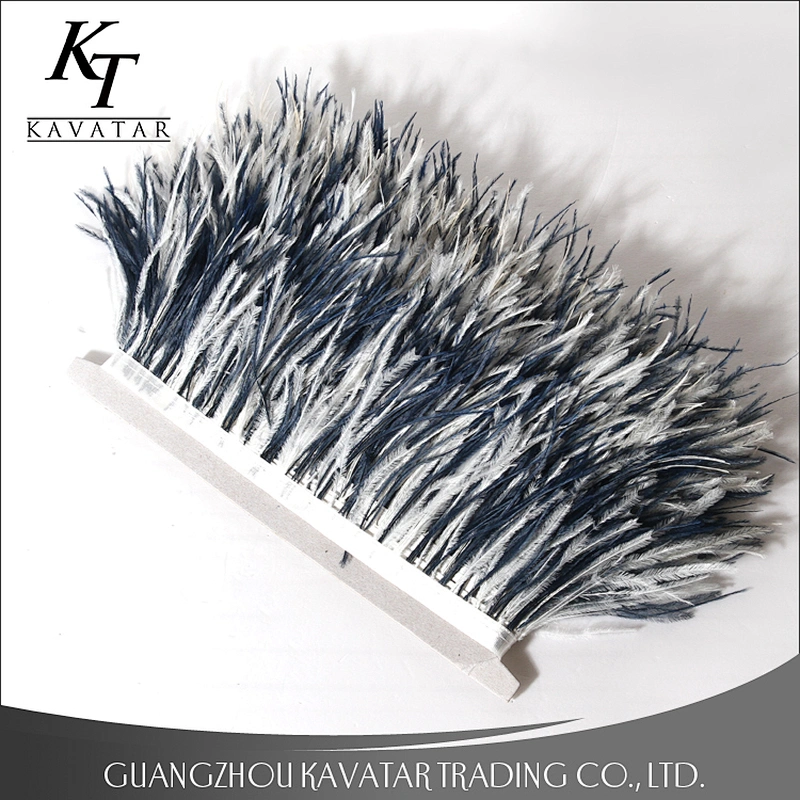 Kavatar Wholesale Custom Red Feather Fringe Trim For Dance Costumes Dresses