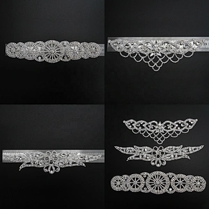 Kavatar High Quality Dress Applique Rhinestone For Bridal