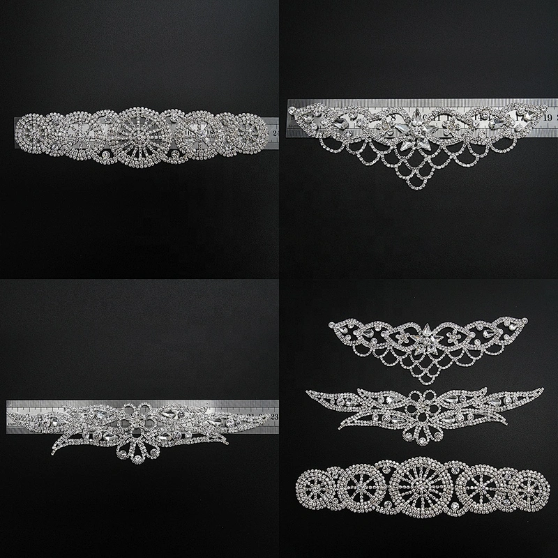 Kavatar High Quality Dress Applique Rhinestone For Bridal