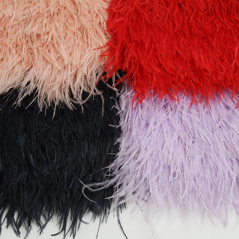 KAVATAR High quality ostrich feather decoration dress dress shoe hat ribbon feather decoration party trim craft