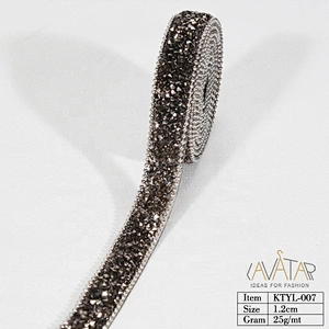 Kavatar Newest Wholesale Crystal Rhinestone Chain Trim For shoes Accessories